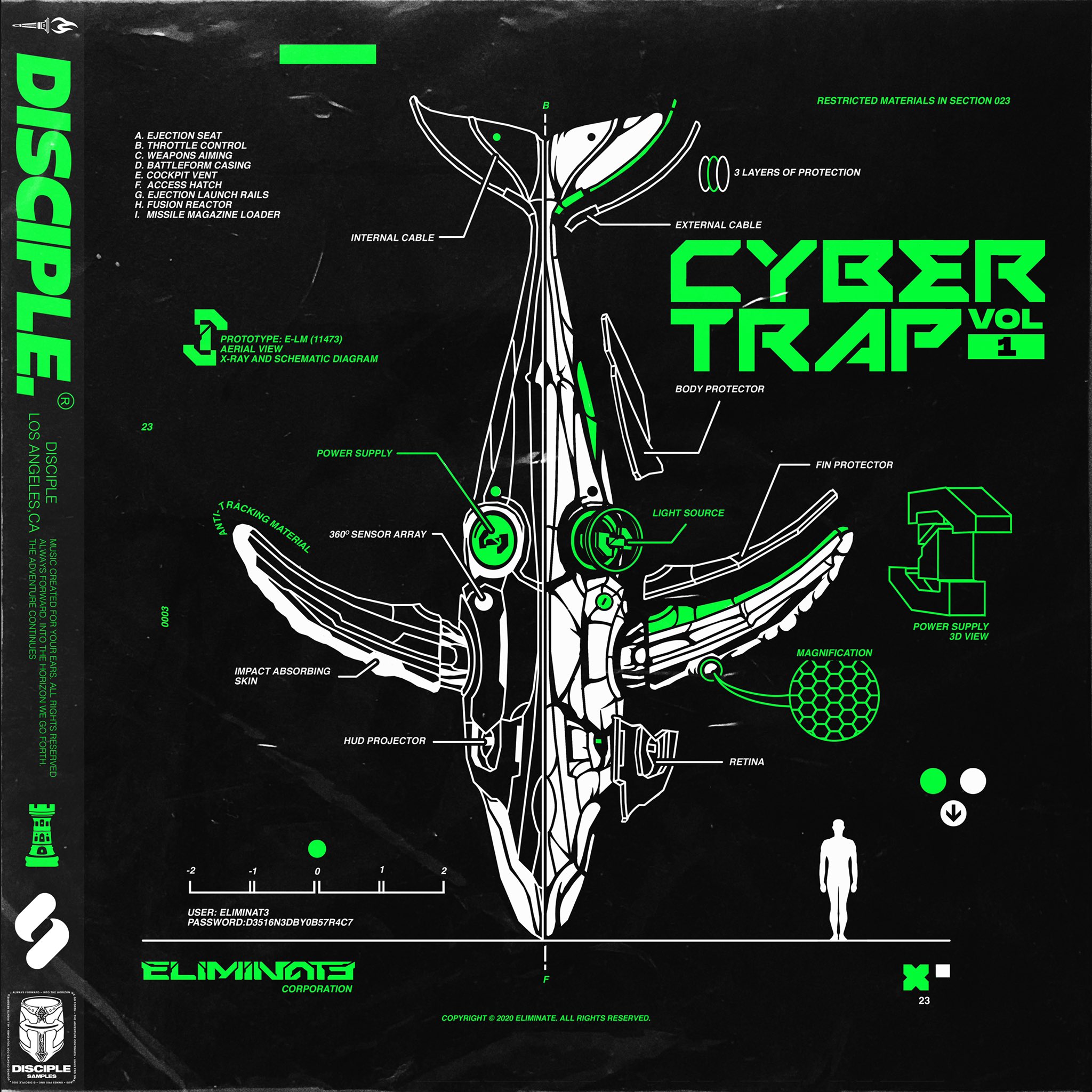 Eliminate's CyberTrap sample pack art